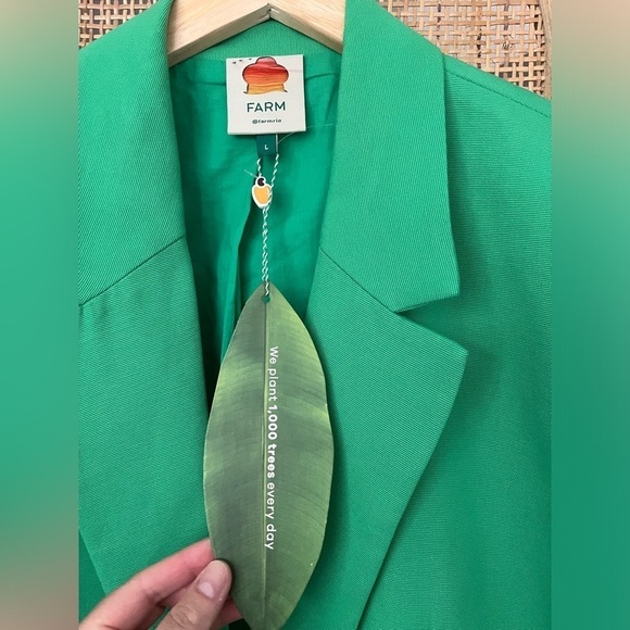 Farm Rio Bright Green Blazer - Picture 9 of 12